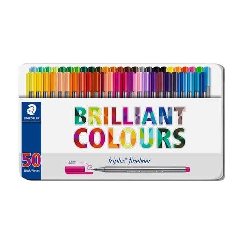 Staedtler Triplus Fineliner Pens (50 Pen Set)