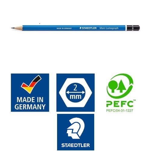 Staedtler Mars Lumograph Degree Drawing Pencils