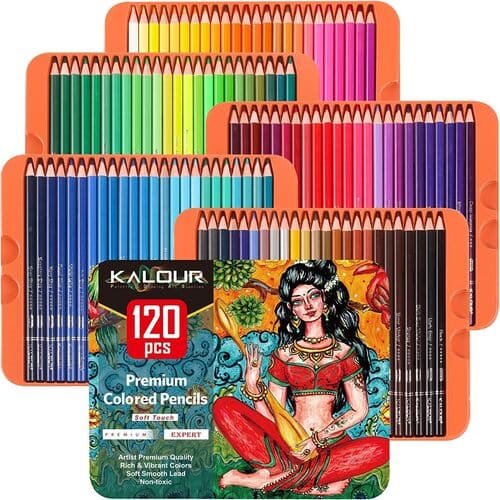 Kalour Artist Premium Colour Soft Core Pencils Set 120 Colours