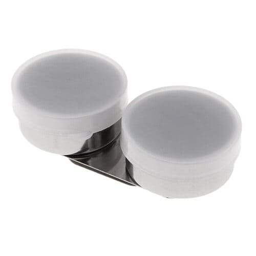 Stainless Steel Double Dipper Painting Pot Palette Clip with Lid for Acrylic,Oil Paint