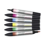 Winsor & Newton Water Colour Marker - Twin Tip - Brush + fine - Water based - Floral Tones Set of 6 Winsor & Newton Water Colour Marker - Twin Tip - Brush + fine - Water based - Floral Tones Set of 6