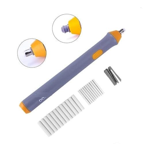 Electric Eraser, Automatic Operated Eraser, with 22 Refills and 2 Eraser Holders for Sketching, Drawing, Portrait Shading (Batteries not Included)