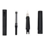 Black plastic body fountain ink pen with ink refill converter pump Black plastic body fountain ink pen with ink refill converter pump