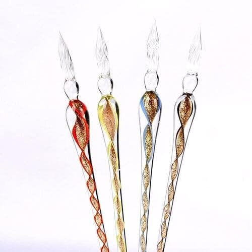 Crystal Glass Dip Pen Glass Signature Pen Vintage Handmade Glass Elegant Crystal Dip Sign Gift Pen