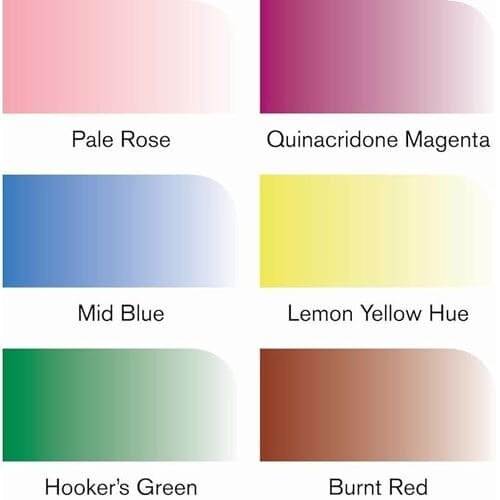 Winsor & Newton Water Colour Marker - Twin Tip - Brush + fine - Water based - Floral Tones Set of 6