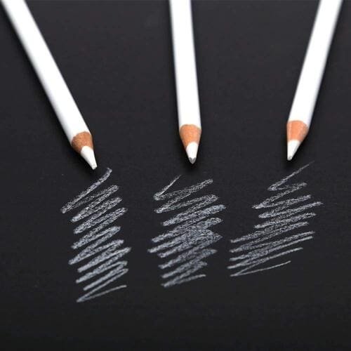 White Charcoal Pencil Set of 3 Premium Pencil for Sketching Drawing and other Artistic Work and Can Also Write on Glass