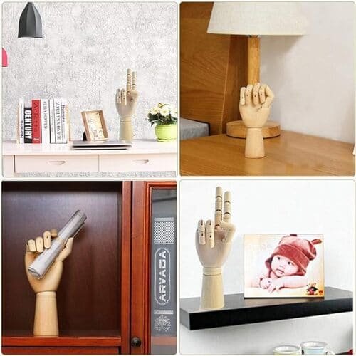 Wooden Art Mannequin Hand Model Hand Manikin - Perfect for Drawing, Sketch, etc.(Male Hand) Size-7" Inch