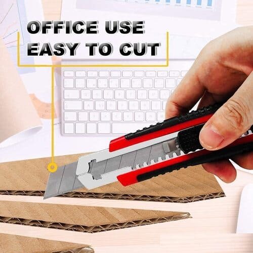 Heavy Duty 18 mm Cutter Knife Set with 10 Replacement Blades