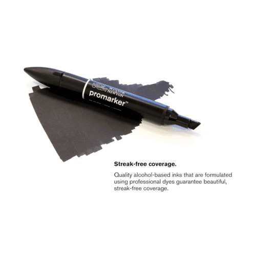 Winsor & Newton ProMarker - Twin Tip - Alcohol Based - Blacks x 2