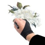 Original Anti-Fouling Artist Two-Finger Glove for Pencil Sketching, Watercolours Painting and Graphics Drawing Tablet (Free Size), Black Original Anti-Fouling Artist Two-Finger Glove for Pencil Sketching, Watercolours Painting and Graphics Drawing Tablet (Free Size), Black