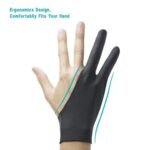 Original Anti-Fouling Artist Two-Finger Glove for Pencil Sketching, Watercolours Painting and Graphics Drawing Tablet (Free Size), Black Original Anti-Fouling Artist Two-Finger Glove for Pencil Sketching, Watercolours Painting and Graphics Drawing Tablet (Free Size), Black