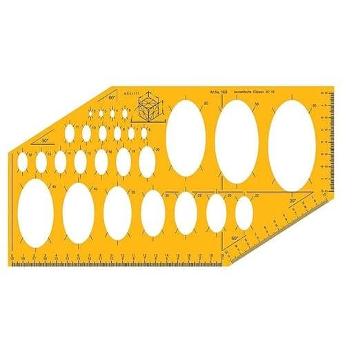 Plastic Geometry Drawing Stencils Templates for School Students, Professionals, Architectures, Building Furniture (Oval Shape Stencil Template)