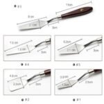 Set of 5 Palette Painting Knives of Various Sizes & Shapes, Stainless Steel Scraper Spatula Polished Brown Handle for Artist Canvas Oil Paint Color Mixing Set of 5 Palette Painting Knives of Various Sizes & Shapes, Stainless Steel Scraper Spatula Polished Brown Handle for Artist Canvas Oil Paint Color Mixing