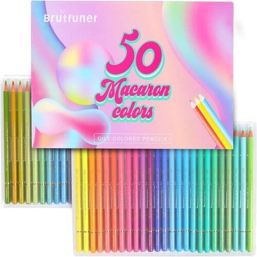 Macaron Pastel Colored Pencils,Set of 50 Colors,Artists Soft Core,Ideal for Drawing Sketching Shading,Coloring Pencils for Adults Kids Beginners