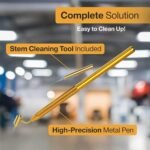 Detailing Fine Line Fluid Writer Paint Applicator Pen | Precision Touch Up Paint | Perfect for Rock Chips and Scratch Repair | .5mm Tip Brass Construction Detailing Fine Line Fluid Writer Paint Applicator Pen | Precision Touch Up Paint | Perfect for Rock Chips and Scratch Repair | .5mm Tip Brass Construction