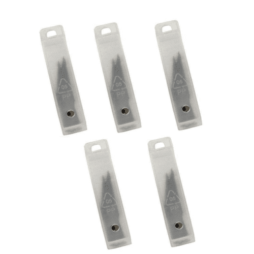 Replacement Hobby Blade - 5 Pack -Carbon Steel Made Craft Knife Blades (25 pcs)