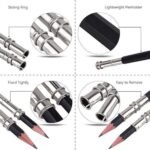 Pencil Extender/Lengthener With Metal Heads,Adjustable Handy Pencil Holder For Schools, Office, Eyeliners, Sketching, Writing And Diy Art & Crafts, Multicolor Pencil Extender/Lengthener With Metal Heads,Adjustable Handy Pencil Holder For Schools, Office, Eyeliners, Sketching, Writing And Diy Art & Crafts, Multicolor