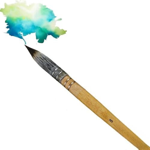 ART RANGER Artists Acrylic, Watercolor, Gouache, Oil Professional Hair MOP Brushes (Size 8)