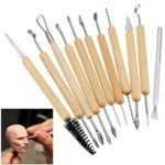 ART RANGER Ceramic 11 Pcs Wooden Handle Clay Carving Pottery Sculpting Tools for Art and Craft ART RANGER Ceramic 11 Pcs Wooden Handle Clay Carving Pottery Sculpting Tools for Art and Craft
