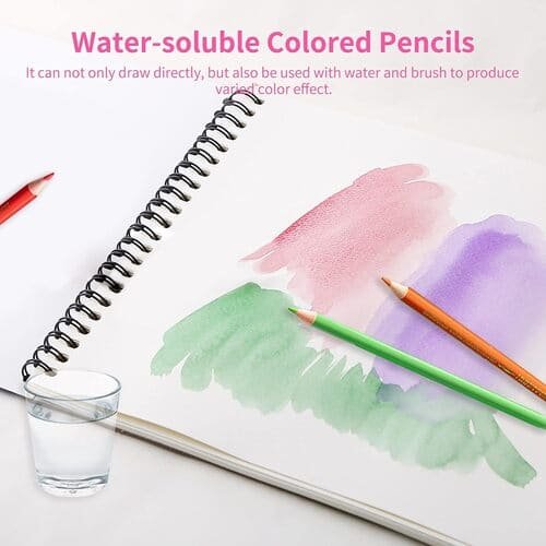 Watercolor Pencils Set Pre-Sharpened Water Soluble Color Pencils Art Supplies For Students Adults Artists Drawing Sketching Coloring Books|Multicolor