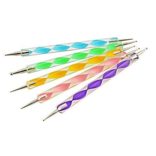 ART RANGER 5 pieces Nail Art Dotting Marbleizing Tool Pen for Nail Decoration Stamping (Multicolour)