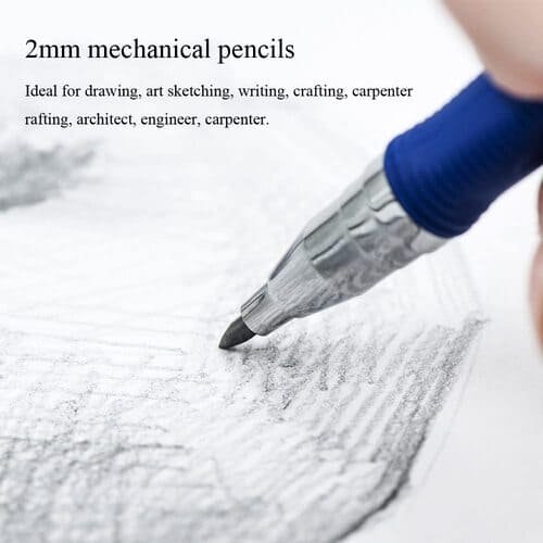 Super Combo Mechanical Pencil with 5 Black Lead Refills And 12 Color Lead Refills