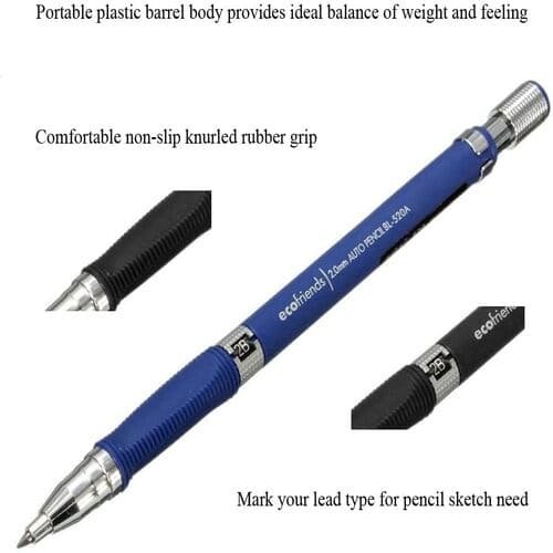 Super Combo Mechanical Pencil with 5 Black Lead Refills And 12 Color Lead Refills