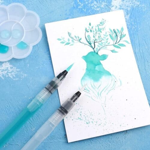 Water Brush Pens Set of 3 Different Sizes fine, Medium & Large - Great for Watercolor Paints, Illustrations, Calligraphy, Brush Pen, Markers, DIY Art & Craft - Refillable Brush Pens