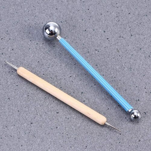 9 Piece Dotting Tools Ball Styluses for Mandala Rock Painting, Pottery Clay Craft, Embossing Art (Blue)