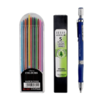 Super Combo Mechanical Pencil with 5 Black Lead Refills And 12 Color Lead Refills